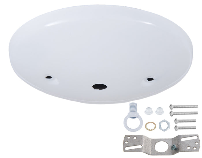 5" White Finish, Modern Shallow Design Fixture Canopy Kit