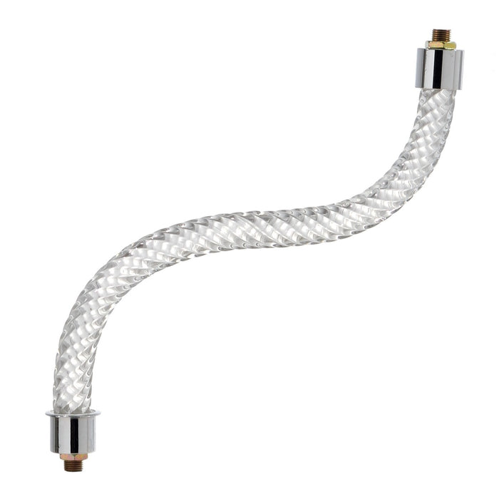 6" - 10" Rope Pattern Glass Chandelier Arm