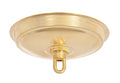 6-1/4 Inch Diameter Unfinished Brass Canopy with Screw Collar Hardware Set