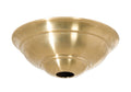 6-1/4 Inch Diameter Unfinished Brass Die Cast Lamp Canopy, Choice of Screw Collar Hole Size