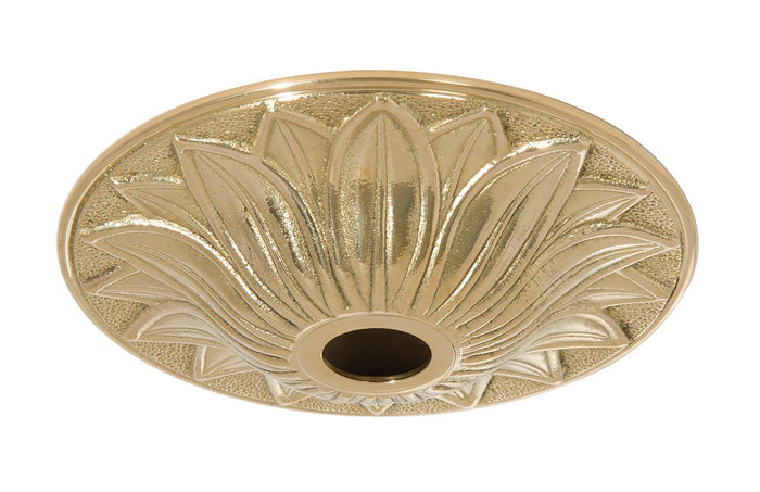 6-3/8 Inch Diameter Unfinished Detailed Cast Brass Canopy