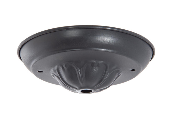 6-9/16 Inch Diameter Satin Black Steel Canopy