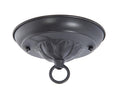 6-9/16 Inch Diameter Satin Black Steel Canopy with Hardware Kit