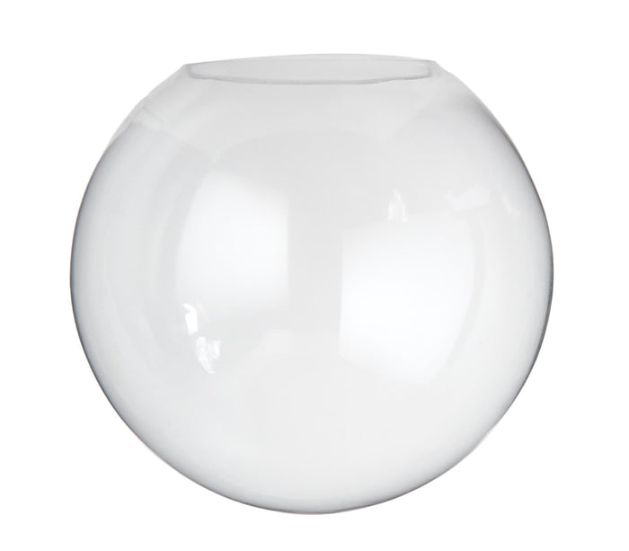 6" Clear Glass Neckless Ball Pendant Shade, 3" Top Opening