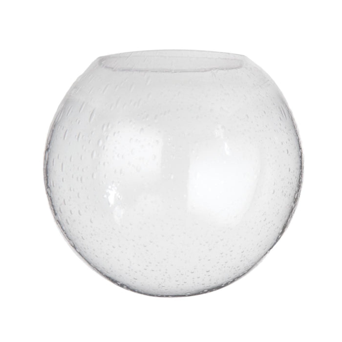 6" Clear Seeded Glass Neckless Ball Pendant Shade, 3" Top Opening