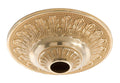 6" Dia., Die Cast Brass, Screw Collar Fixture Canopy, Center Hole Slips 1-1/16"