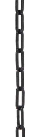 6 Gauge Satin Black Finish Steel Square Oval Straight Sided Chain