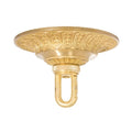 6 Inch Diameter Unfinished Die Cast Brass Canopy w/ Heavy Duty Loop and Hardware Kit (11799UB)