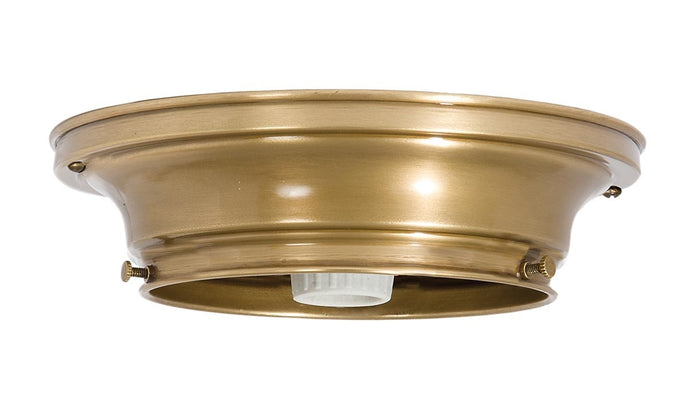 6 Inch Fitter Wired Antique Brass Flush Mount Fixture