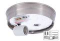 6 Inch Fitter Wired Flush Mount Ceiling Fixutre in Satin Nickel Finish