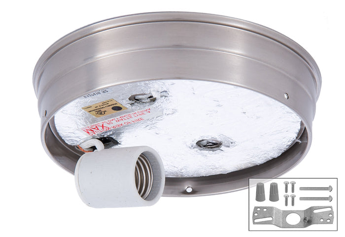 6 Inch Fitter Wired Flush Mount Ceiling Fixutre in Satin Nickel Finish