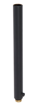 6 Inch Tall Satin Black Finish Brass Hollow Transition Cord Grip Bushing w/ Polycarbonite Set Screw, 1/8M