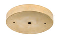 6" O.D. Unfinished Brass Ceiling Canopy or Back Plate, 1/4 IP Slip