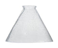 7-3/16" Dia. Clear Seeded Glass Deep Cone Shade, 2-1/4" Fitter