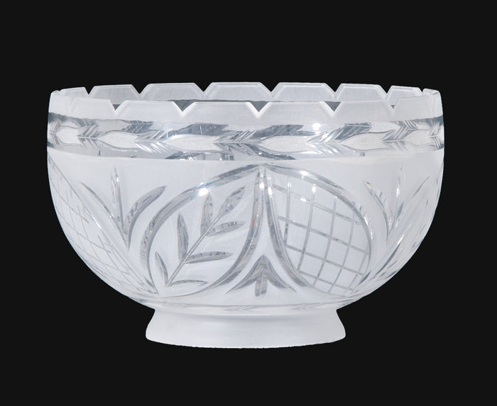 7-3/4 inch diameter Hand Engraved Victorian Style Gas Shade, 4 inch lip fitter