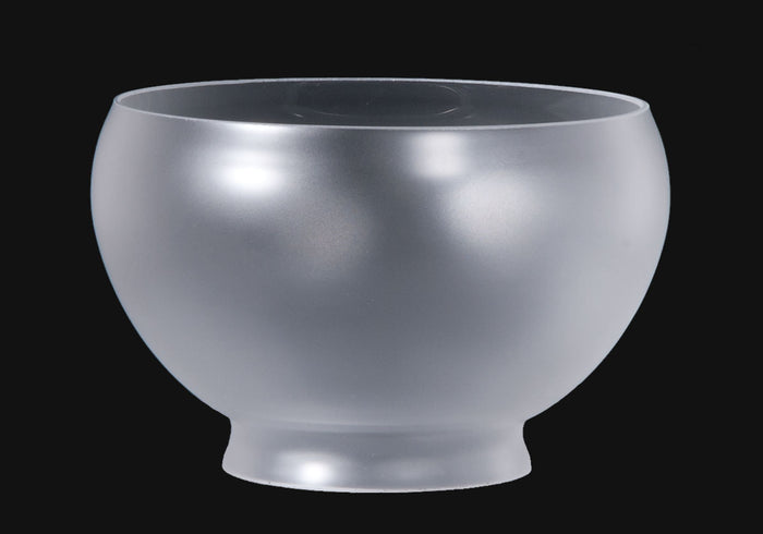 7-3/8 inch diameter Satin Crystal Gas Shade, 4 inch lip fitter