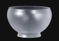 7-3/8 inch diameter Satin Crystal Gas Shade, 4 inch lip fitter