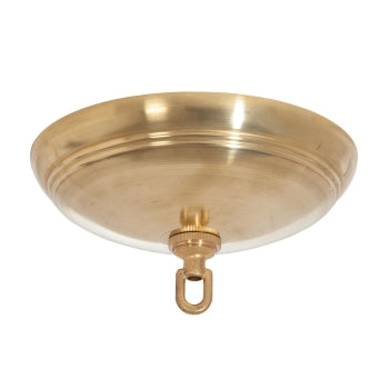 7-7/8 Inch Diameter Unfinished Die Cast Brass Canopy with Mounting Hardware (11459UHK)