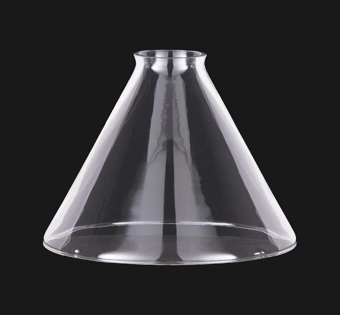 7" Clear Glass Deep Cone Shade, 2-1/4 inch lip fitter