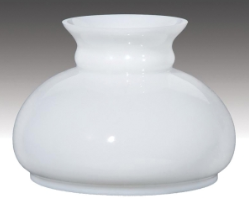 7" Fitter, Clear Over Opal, Cased Glass Student Shade (00601C)