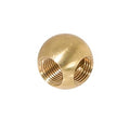 7/8 Inch Diameter Unfinished Brass 2-Way Ball Arm Back, 1/8F