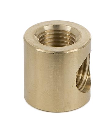 7/8 Inch Height Unfinished Brass 3-Way Brass Arm Back, 1/4F Tap