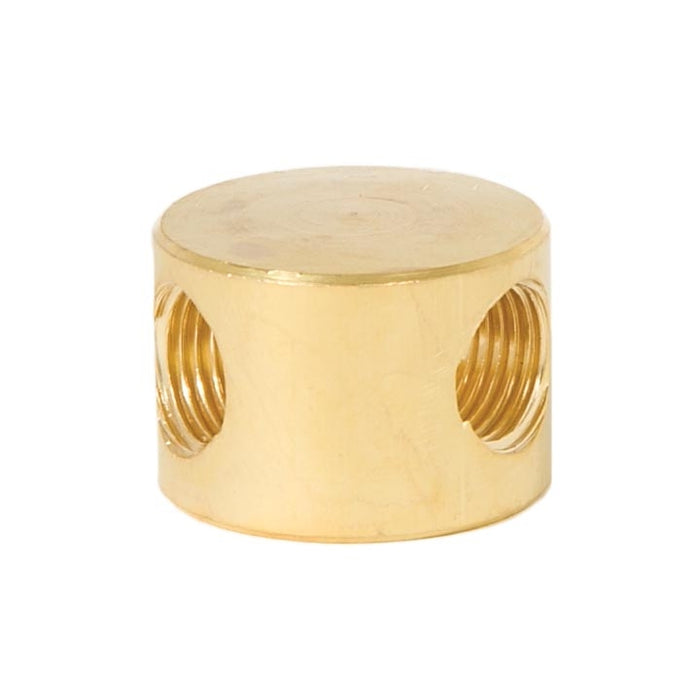 7/8 Inch Height Unfinished Brass Straight Disc 3-Way Arm Back , 1/4F