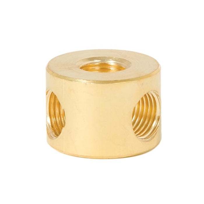 7/8 Inch Height Unfinished Brass Straight Disc 3-Way Arm Back , 1/4F