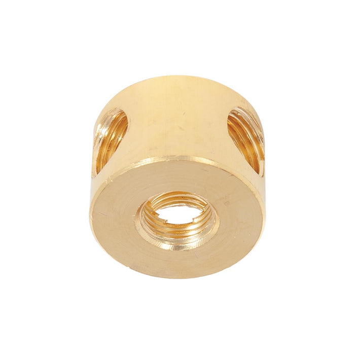 7/8 Inch Height Unfinished Brass Straight Disc 3-Way Arm Back , 1/4F