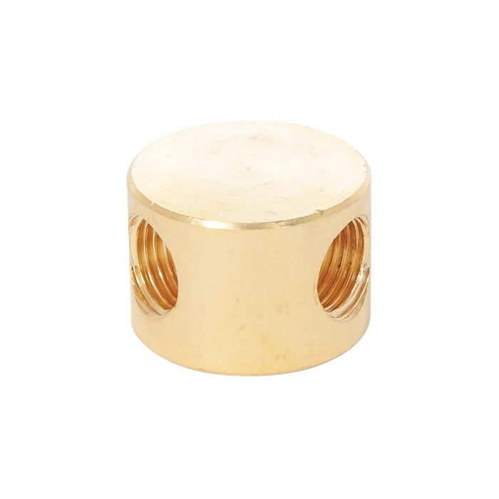 7/8 Inch Height Unfinished Brass Straight Disc 3-Way Arm Back , 1/4F