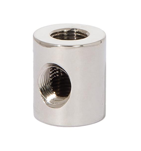7/8 Inch Tall Polished Nickel Finish 3-Way Brass Arm Back, 1/8F Tap