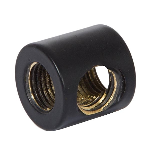 7/8 Inch Tall Satin Black Finish 3-Way Brass Arm Back, 1/4F Tap
