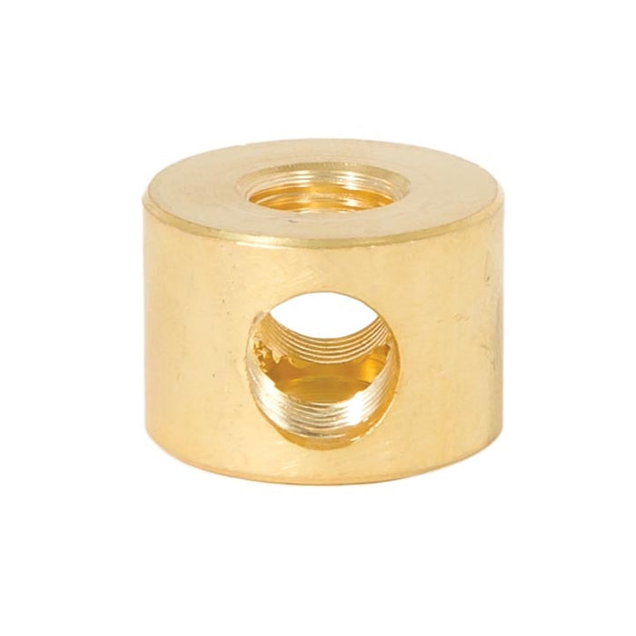 7/8 Inch Unfinished Brass Straight Disc 2-Way Arm Back , 1/4F