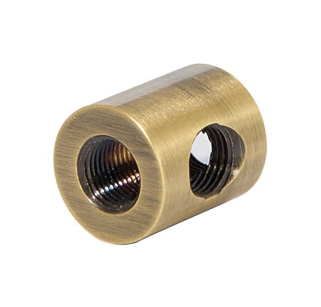 7/8" Tall Antique Brass Finish 3-Way Brass Arm Back, 1/8F Tap