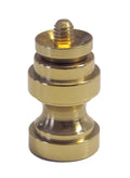 7/8" Lamp Finial Base w/4mm threaded Post, Tapped 1/4-27F