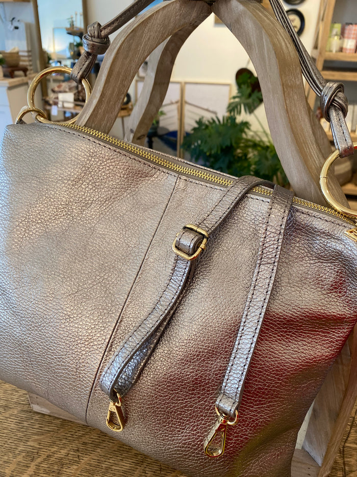 Italian Leather Handbag w/ crossbody strap