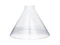 9" Clear Glass Deep Cone Shade, 2 1/4 inch lip fitter