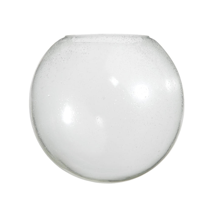 8" Clear Seeded Glass Modern Ball Pendant Shade, 4" Top Opening