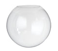 8" Dia. Clear Glass Neckless Ball Shade, 4" Top Opening
