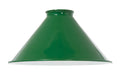 8" Dia. Green Enamel Finish Spun Steel Cone Shade, 2-1/4" Fitter