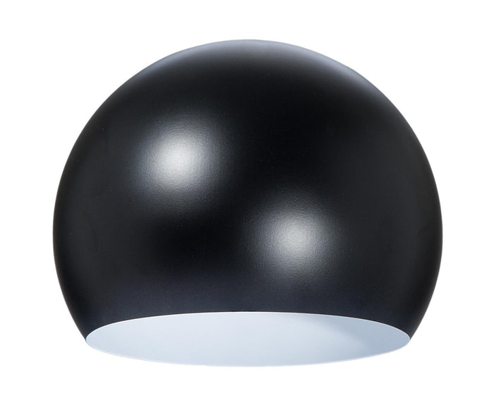 8" Dia. Satin Black Eyeball Shade, Steel
