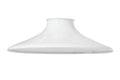 8" Dia White Enamel Finish Spun Steel Saucer Shade, 2-1/4" Fitter