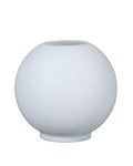 8 inch USA-made Satin Opal Ball Shade, 4 inch fitter