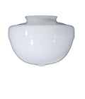 8" Opal Schoolhouse Shade, 4 inch lip fitter