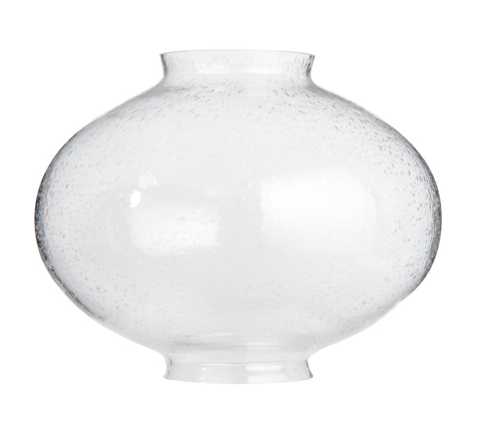 9-3/4" Dia. Clear Seeded Glass Onion Shade, 4" Fitter Both Ends