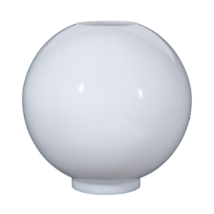 9 inch USA-made Satin Opal Ball Shade, 4 inch fitter