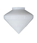 9" Ribbed Art Deco Pendant Shade, 4 inch lip fitter