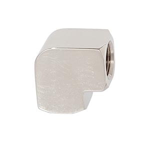 9/16 Inch Tall Polished Nickel Finish Brass 90 Degree Rounded Arm Back, 1/8F