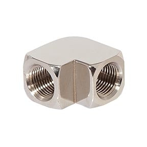 9/16 Inch Tall Polished Nickel Finish Brass 90 Degree Rounded Arm Back, 1/8F