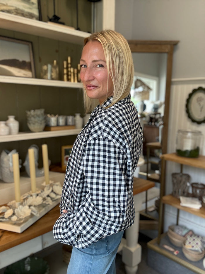 Gingham Zip Jacket